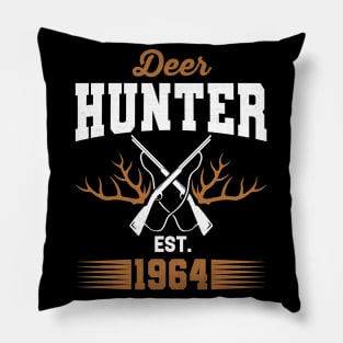 Gifts for 57 Year Old Deer Hunter 1964 Hunting 57th Birthday Gift Ideas Pillow