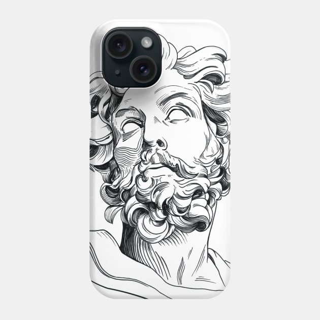 a drawing of sculpture Phone Case by ycapkinn 