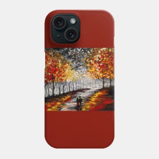 Walking in the red forest Phone Case