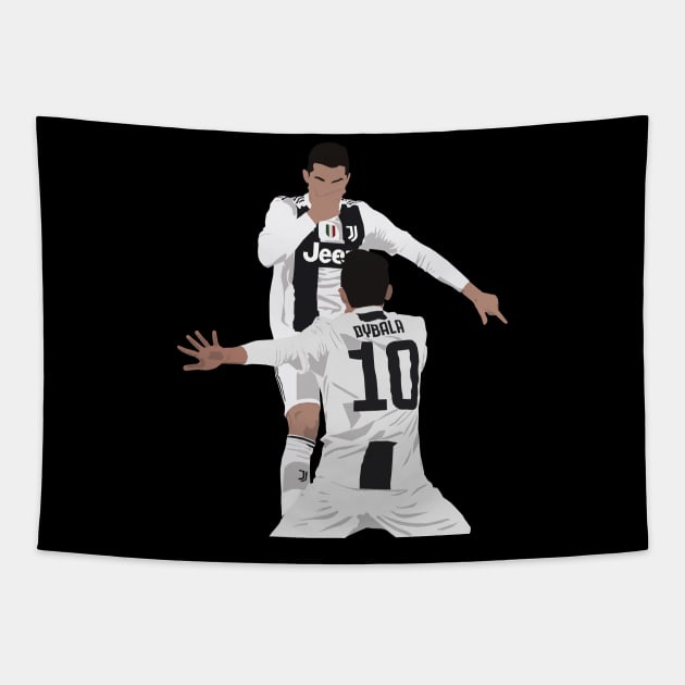 Cristiano Ronaldo Paulo Dybala Juve Tapestry by Hevding