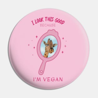 I look this good because I’m vegan – giraffe in a mirror Pin