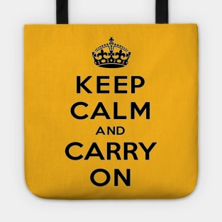 keep calm and carry on Tote