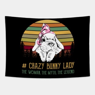 CRAZY BUNNY LADY Tapestry