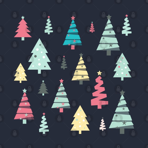 Christmas tree pattern, pastel by AndArte