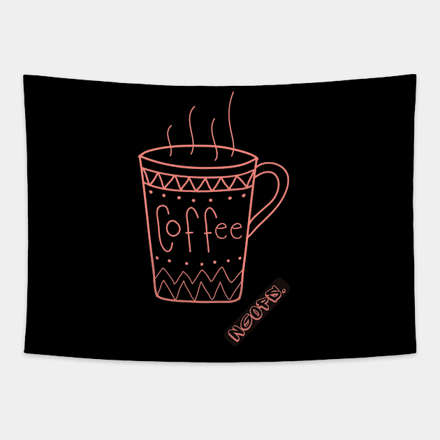 drinking coffee Tapestry by ZIID ETERNITY