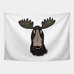 Cute Moose Drawing Tapestry