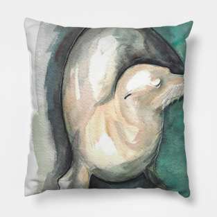 painted seal Pillow