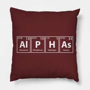 Alphas (Al-P-H-As) Periodic Elements Spelling Pillow