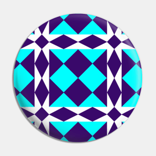 Purple and Turquoise Minnesota Patchwork Pattern Pin