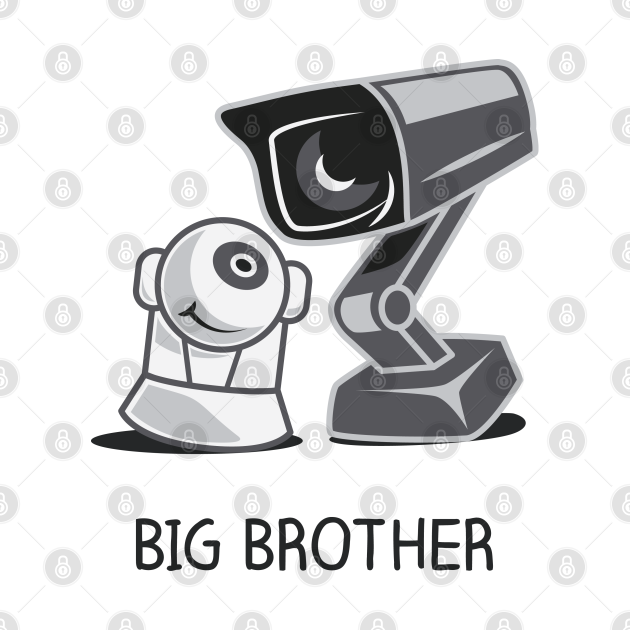 Big bro-2 cameras facing each other-dystopian aesthetic lovers by ntesign