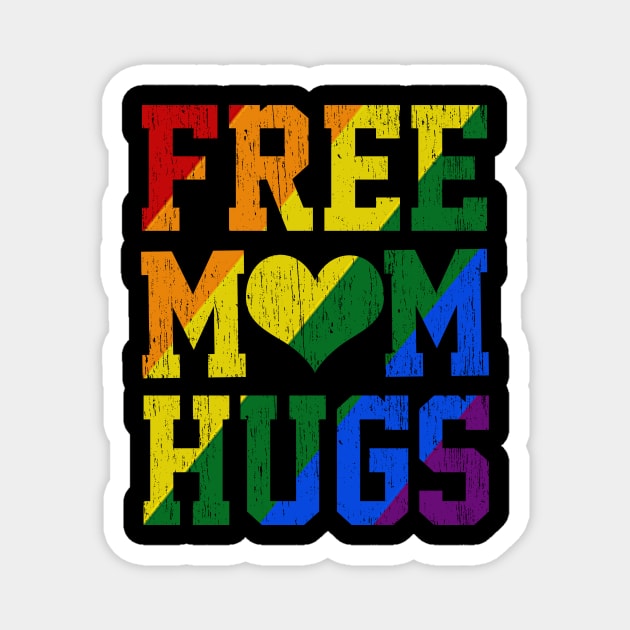 Rainbow free mom hugs heart lgbt pride Magnet by Ffree Dad hugs shirt for pride month LGBT