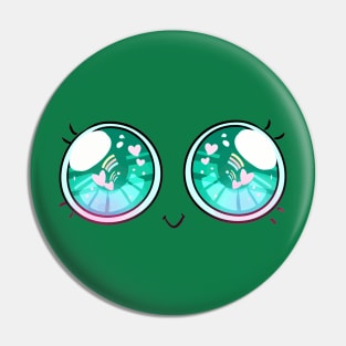 Kawaii Eyes Pin