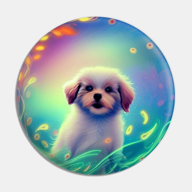 Fluffy Puppy Pin by ArtistsQuest