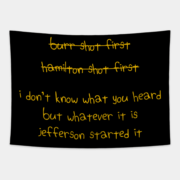 Jefferson Started It - Hamilton Musical Tapestry by nah