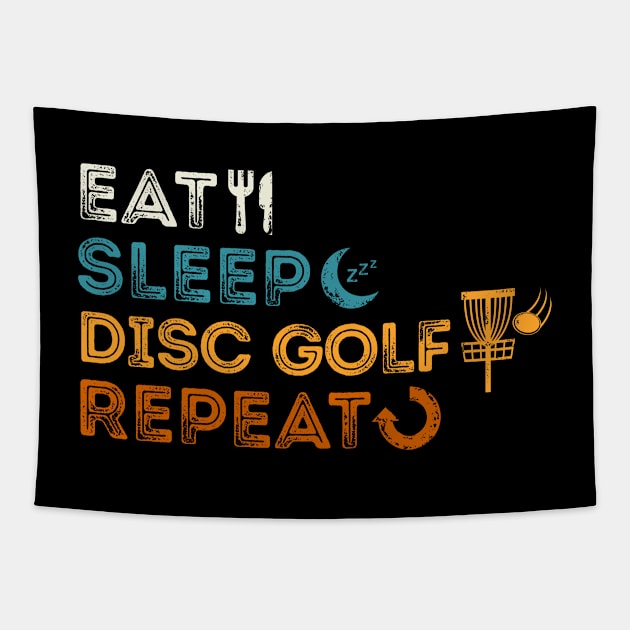 Eat Sleep Disc Golf Repeat Tapestry by marieltoigo