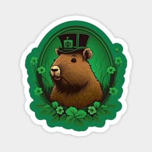 Capybara St. Patrick's Day Magnet