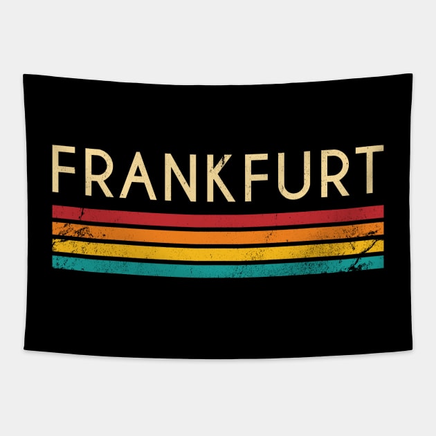 Retro Vintage Frankfurt 70s Nostalgic Tapestry by fizzyllama