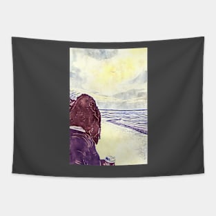 Snow, Sun, and Salty Waves Tapestry