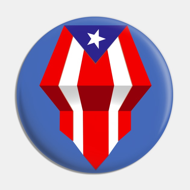 Puerto Rican Flag Pin by SuaveOne