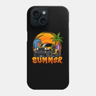 Jeep Wrangler Summer Holiday - Yellow Phone Case