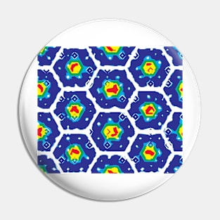 Abstract geometric shapes -blue Pin