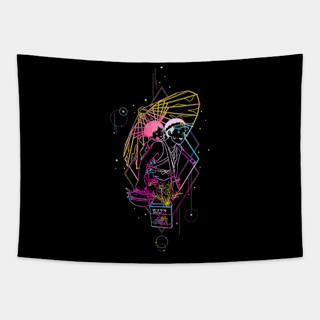 Fireflies Starline Shade Tapestry by Wimido