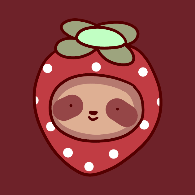 Strawberry Sloth Face by saradaboru