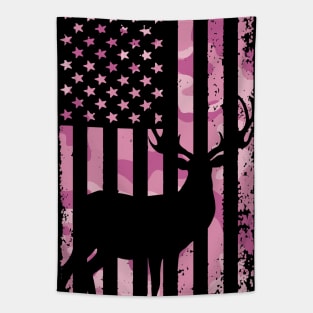 Camo Deer Hunting Flag Tapestry