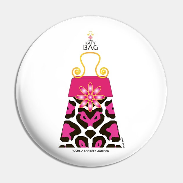 The Katy Bag / Fuchsia Fantasy Leopard Pin by srwdesign