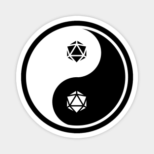 Yin Yang D20 Dice Magnet