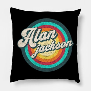 alan/ name in rainbow circle Pillow