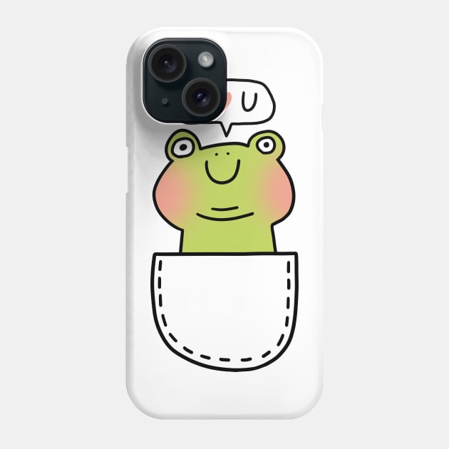 Cute frog says I love you Phone Case by Nikamii