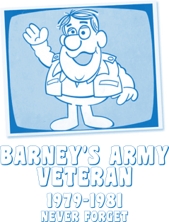 Barney's Army Veteran 70s-80s TV Show Retro T-Shirt Magnet