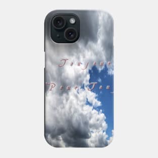 Scenic sky and clouds photography with French text Phone Case