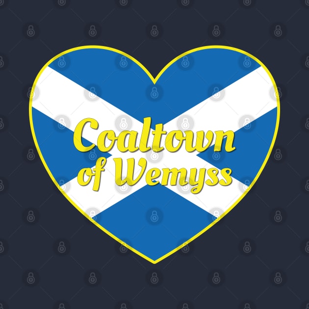 Coaltown of Wemyss Scotland UK Scotland Flag Heart by DPattonPD