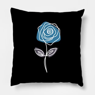 Rose And Leaves (Inverted Colors) Pillow