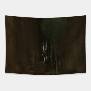 Spring in a Narrow Gorge by Arnold Bocklin Tapestry