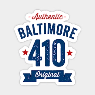 Authentic Baltimore 410 Area Code Magnet