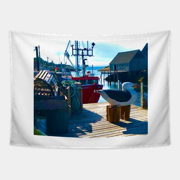 Peggy’s Cove, Nova Scotia Tapestry by Dillyzip1202