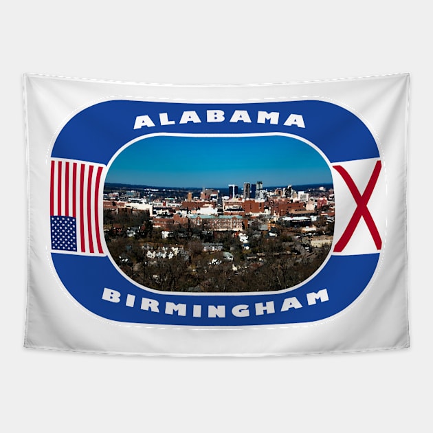 Alabama, Birmingham City, USA Tapestry by DeluxDesign