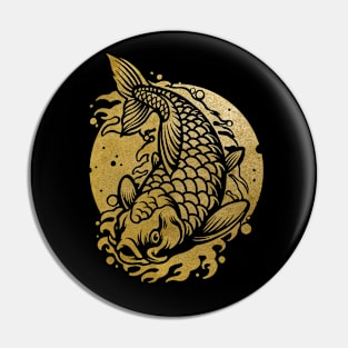 Golden Koi Fish Pin