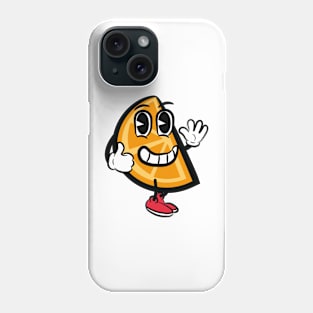 vintage cartoon orange slice giving thumbs up Phone Case