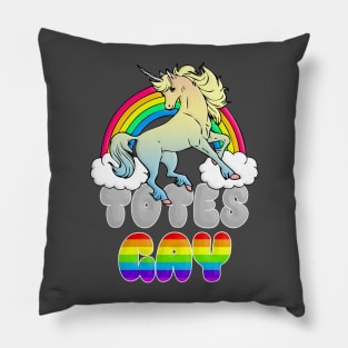 Totes Gay Unicorn Pride Tee Pillow