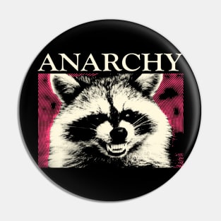 Anarchy Raccoon Pink Pin