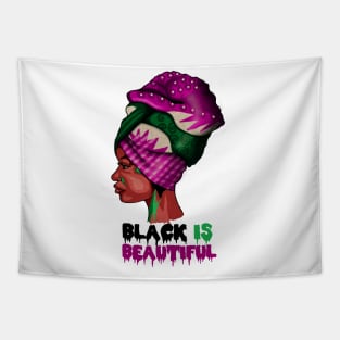 Black is Beautiful, Afro African Woman Tapestry