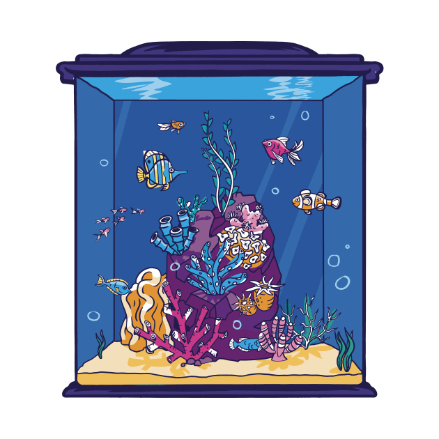 Aquarium P R t shirt by LindenDesigns