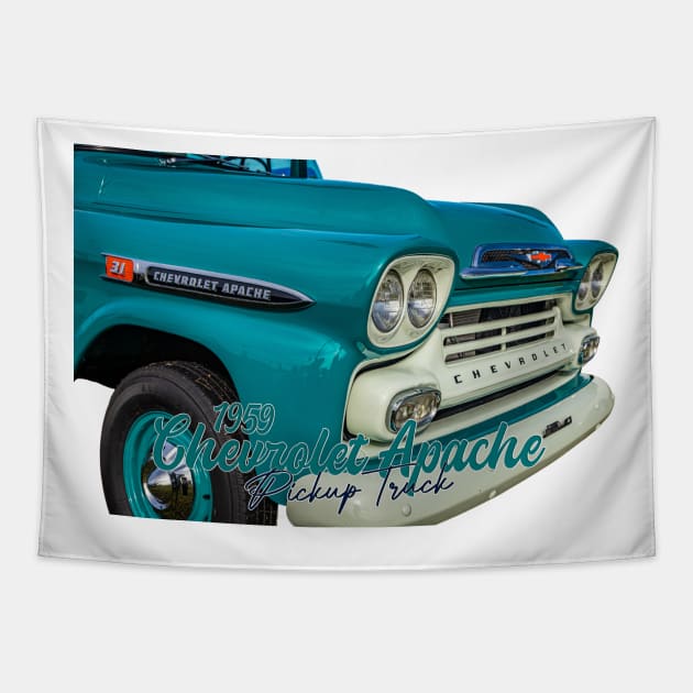 Restored 1959 Chevrolet Apache Pickup Truck Tapestry by Gestalt Imagery