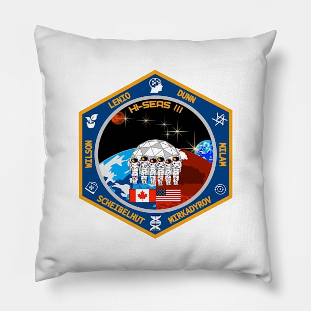 Hawaii Space Exploration Analog and Simulation Pillow by Spacestuffplus