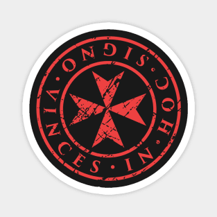 In Hoc Signo Vinces | Knights Templar Maltese Cross Magnet