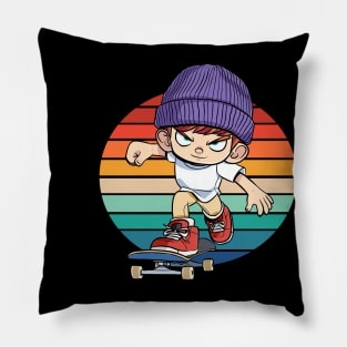 Skateboarding Skateboarder Cruising Skater Skate Gift Pillow